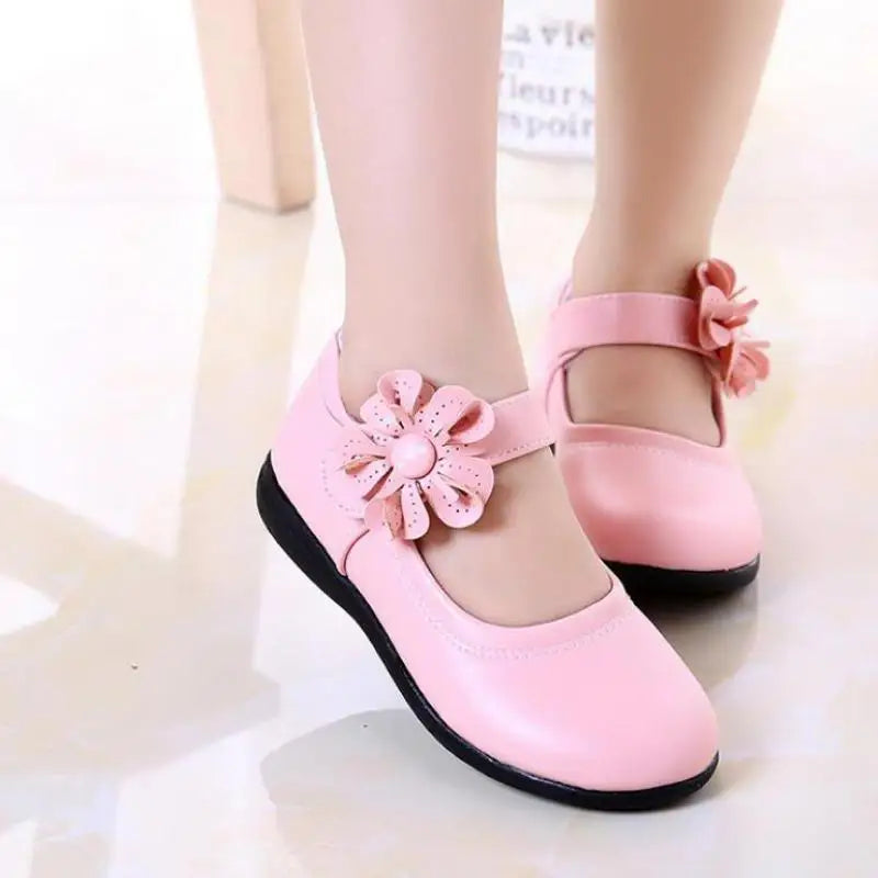 Girls Leather Shoes for Children.