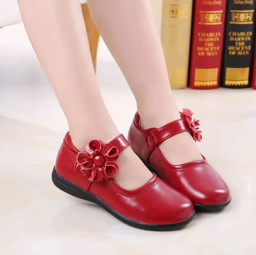 Girls Leather Shoes for Children.