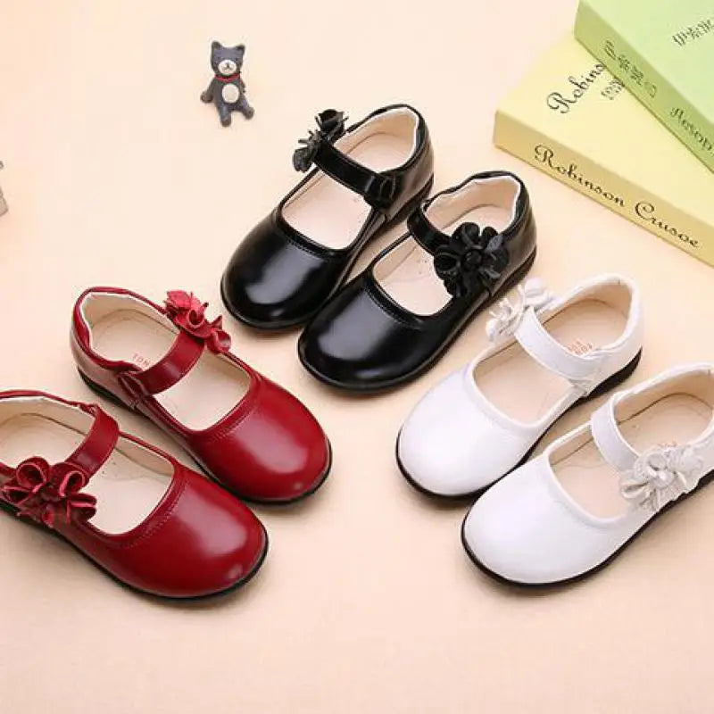 Girls Leather Shoes for Children.