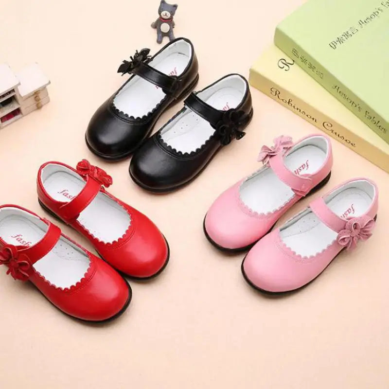 Girls Leather Shoes for Children.