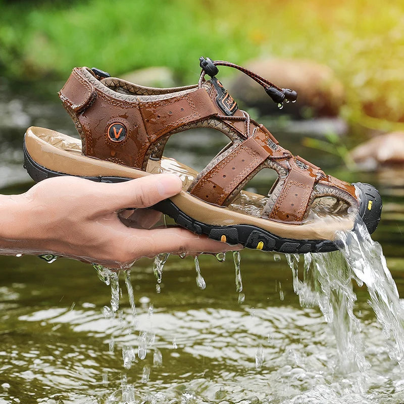 Leather Sandals  Casual Shoes.