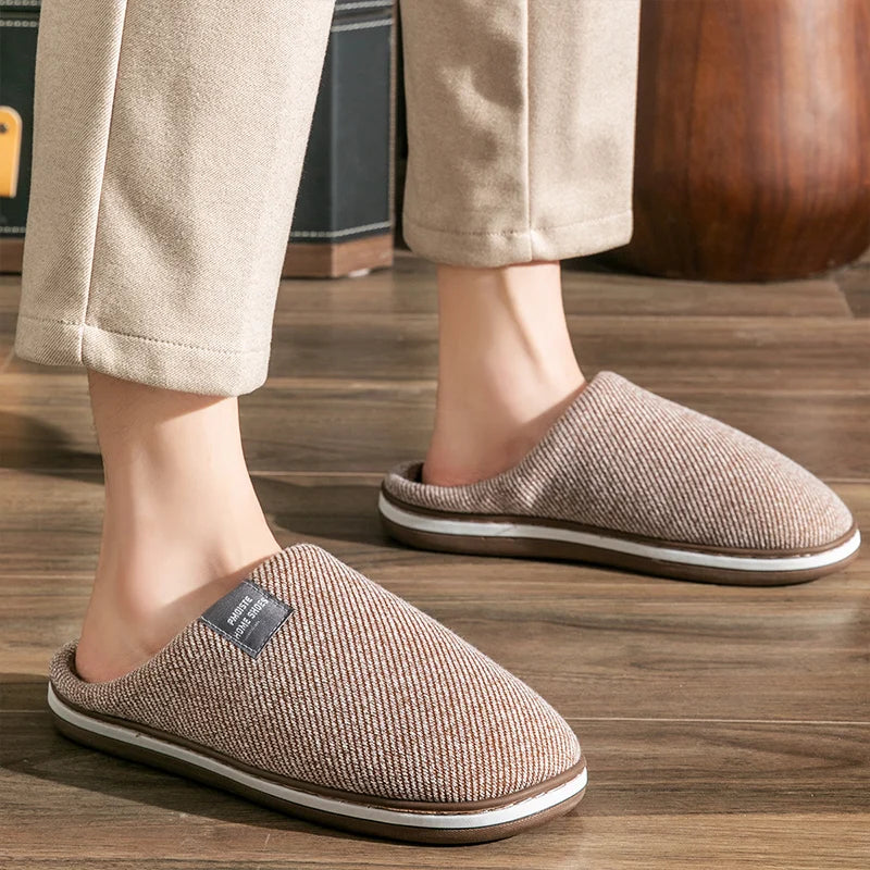 Winter Warm Cotton Slippers .