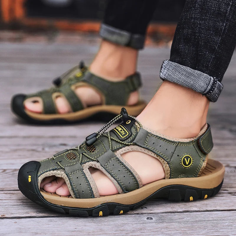 Leather Sandals  Casual Shoes.